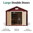 thumbnail image 4 of Little Cottage Co. 10x10 Classic Gable Shed with Floor, Outdoor Wood Storage Shed Do-It-Yourself Precut Kit, 4 of 14