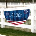 thumbnail image 1 of Semi-circular Flag Banners For Outdoor Americans Flag Decoration Fan Shaped Flag White And Blue Decoration Independence Day Decoration, 1 of 6
