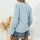 thumbnail image 4 of Camisa de manga larga con ribete de volantes suave y cómoda lavable a máquina con cuello en V y costuras de encaje para vacaciones ANGGREK Otros, 4 of 6
