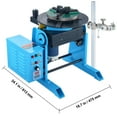 thumbnail image 6 of KFFKFF Rotary Welding Positioner, 66LBS / 30KG Capacity, 0-90° Adjustable Welding Turntable, 1-12RPM 80W, Equipped with 12.4 Inch 3-Jaw Lathe Chuck & Welding Torch Stand for Cutting, Grinding, 6 of 9
