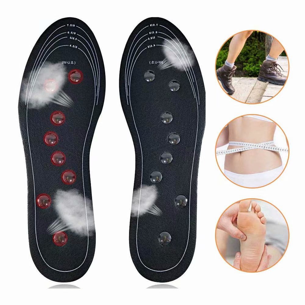 Magnetic Shoe Insoles Feet Gel Support Reflexology Arch Support Breathable UK 