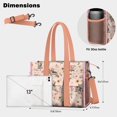 thumbnail image 5 of Teacher Tote Bag,German Shepherd Dog and Flower Teacher Utility Tote Bag,Large Work Tote Bags for Women with Multiple Pockets,Top Zipper Closure,13.8x10.6x6.7 Inch, 5 of 5
