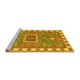 thumbnail image 2 of Ahgly Company Machine Washable Indoor Square Geometric Yellow Traditional Area Rugs, 7' Square, 2 of 4