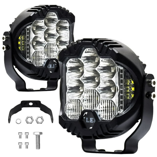 unidades de focos LED de 3 pulgadas para conducción, 75 W, 15000 lúmenes, focos de trabajo.