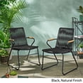 thumbnail image 5 of Afuera Living Outdoor Rope Weave Club Chair in Black (Set of 2), 5 of 12