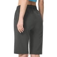 thumbnail image 5 of SPECIAL MAGIC Women’s Bermuda Shorts 12" Inseam High Waist Cotton Athletic Workout Lounge Shorts with Pockets, 5 of 5
