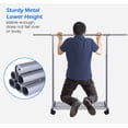 thumbnail image 5 of MISSLO Short Garment Clothes Rack with Wheels and Bottom Storage Shelves Heavy Duty Rolling Metal Hanging Clothes Rail for Kids, Adult Coat, Closet, Wardrobe, 5 of 8