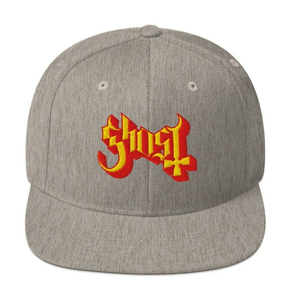 Ghost Logo Embroidered Snapback Hat