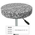 thumbnail image 4 of Kdxio Weave Geometric Print Stool Covers Round,Stretch Round Bar Stool Covers Washable Bar Stool Cushion Slipcover for 12-15 Inch Chair, 4 of 7