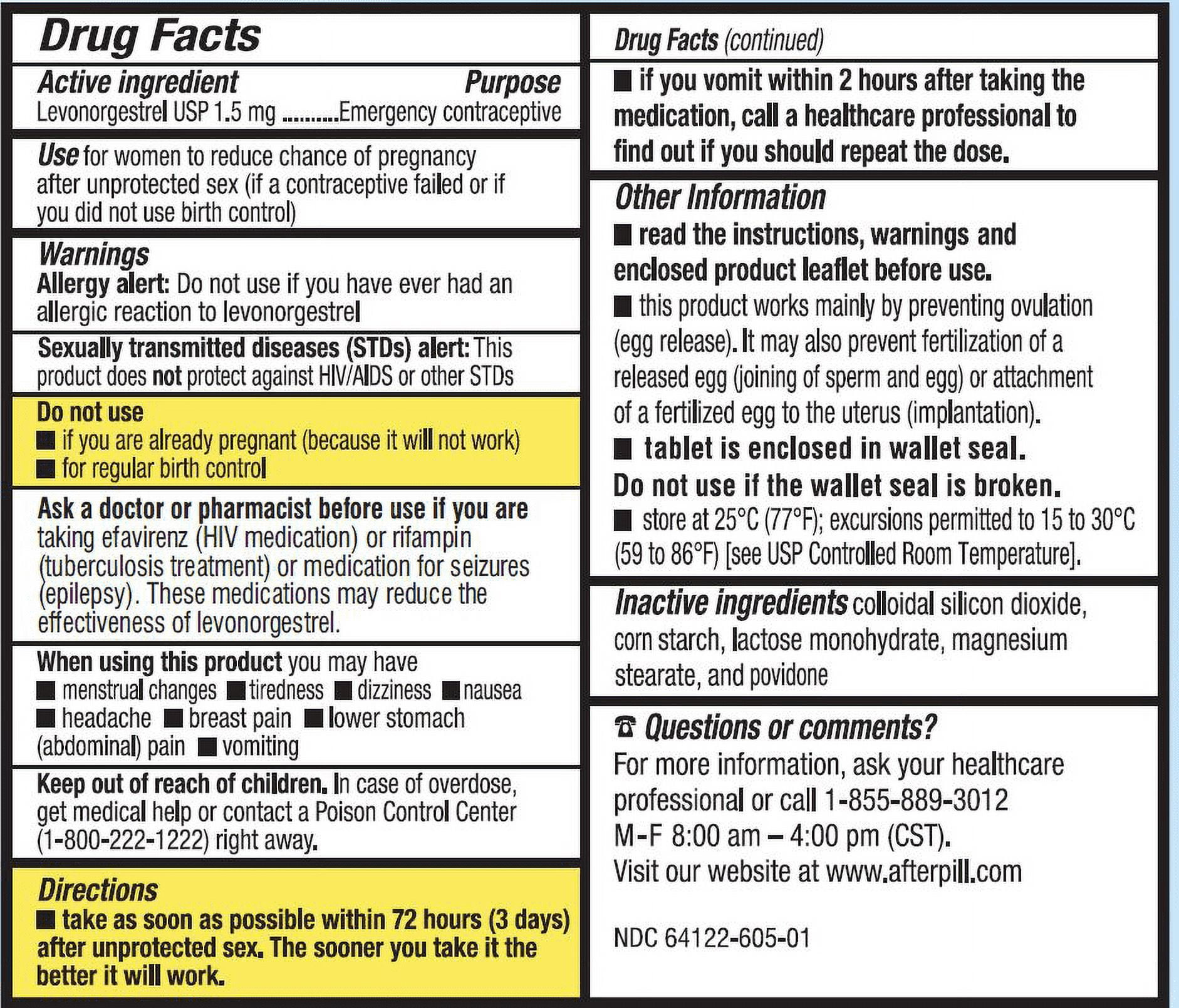 AfterPill Emergency Contraceptive Three-Pack with Fast-Acting Formula