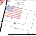 thumbnail image 5 of BsBsBest 7ft Porch Black Steel Tangle Free Flag Pole, 5 of 6