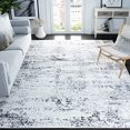 thumbnail image 1 of SAFAVIEH Amelia Collection ALA700C Modern Abstract Non-Shedding Living Room Bedroom Dining Home Office Area Rug, 9' x 9' Square, Ivory / Grey, 1 of 4