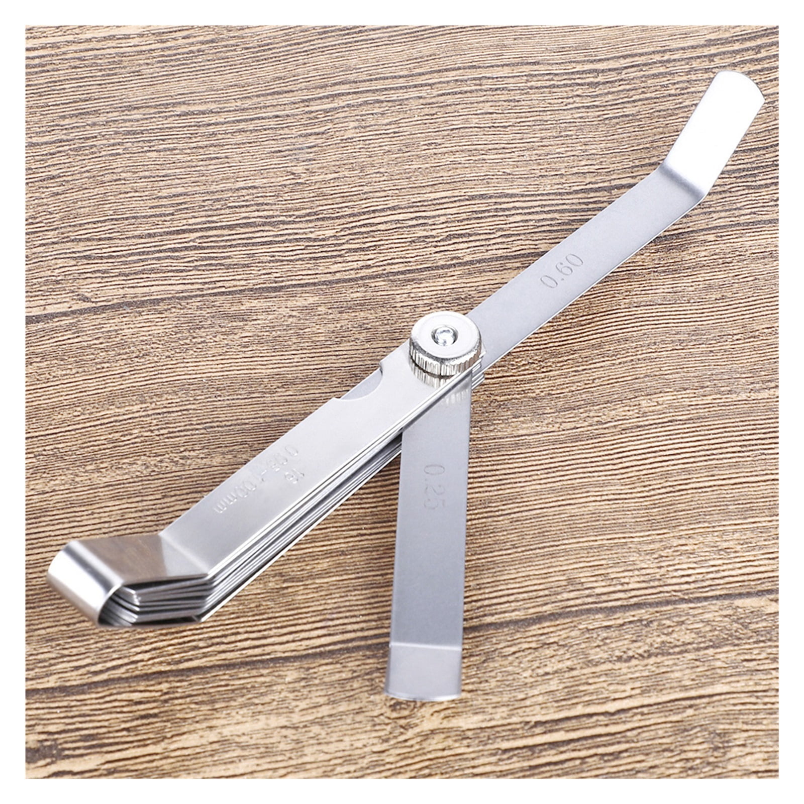 16 Blades Feeler Gauge Metric Gap Filler 0.05 To 1mm Thickness Curved Stainless Steel Gap Metric Filler Gauge Feeler Measurment ,Easy to Use