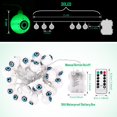 thumbnail image 2 of Maojin Halloween Decoration 30 LED Halloween Eyeball String Lights 8 Modes Lights With Remote Control Waterproof Battery Operated Halloween Lights For Outdoor Indoor Garden Yard Tree, 2 of 8