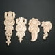 thumbnail image 4 of 1 unid flor sin pintar moldeado de madera calcomanía de la esquina de madera de madera de madera natural apliques muebles decoración 3d rose figurine 10-19cm, 4 of 7