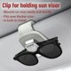 thumbnail image 2 of Otra pieza de repuesto para automóvil, paquete de 2 soportes para gafas de sol para automóvil, clip para visera solar, clip universal de cuero para gafas de sol para visera solar para automóvil (, 2 of 5
