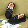 thumbnail image 2 of HOMEHOT Boys Slippers Moccasins Kids House Shoes Comfy Memory Foam Slippers for Girls Black Size 12 Little Kid Unisex, 2 of 4