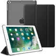 thumbnail image 1 of Case for iPad 9.7 2018/2017, iPad Air 2, iPad Air - Lightweight Slim Shell Cover with Translucent Frosted Back Protector, Auto Wake/Sleep for iPad 6th / 5th Gen, iPad Air 1/2, Black, 1 of 7