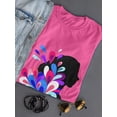 thumbnail image 3 of Colorful Woman Silhouette Shaped T-Shirt Women -Image by Shutterstock, Female x-Large, 3 of 4