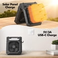 thumbnail image 2 of Ventilador solar AddAcc de 10 pulgadas con panel solar, 3 velocidades y luz LED, 2 of 8
