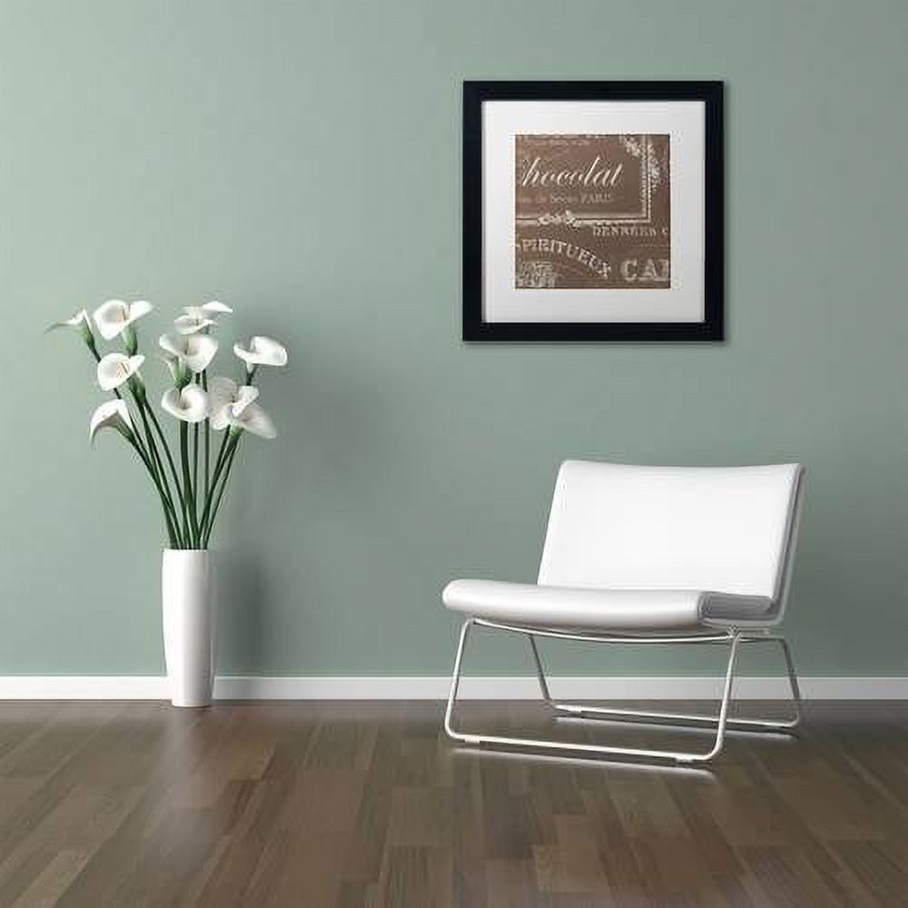 Trademark Fine Art "Bon Mots III" Canvas Art by Color Bakery White Matte, Black Frame