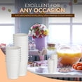 thumbnail image 3 of Zhuge 100 vasos de café desechables - Vasos de café para llevar con aislamiento de doble pared de color blanco de 14 oz - Vasos de papel Kraft para bebidas, espresso y cacao sin tapa - Blanco, 3 of 5
