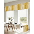 thumbnail image 6 of 2 Panels Yellow Ombre Valance for Windows, Farmhouse Yellow Gradient Modern Art Light Filtering Kitchen Curtains, Rod Pocket Window Treatment Curtain Valances for Living Room Bedroom, 42"x12", 6 of 9