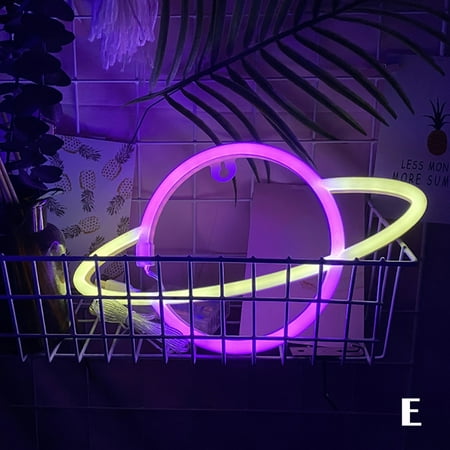

Led Neon Light Rainbow Hanging Plastic Night Lamp Bedroom Pendant For Home Party Decoration