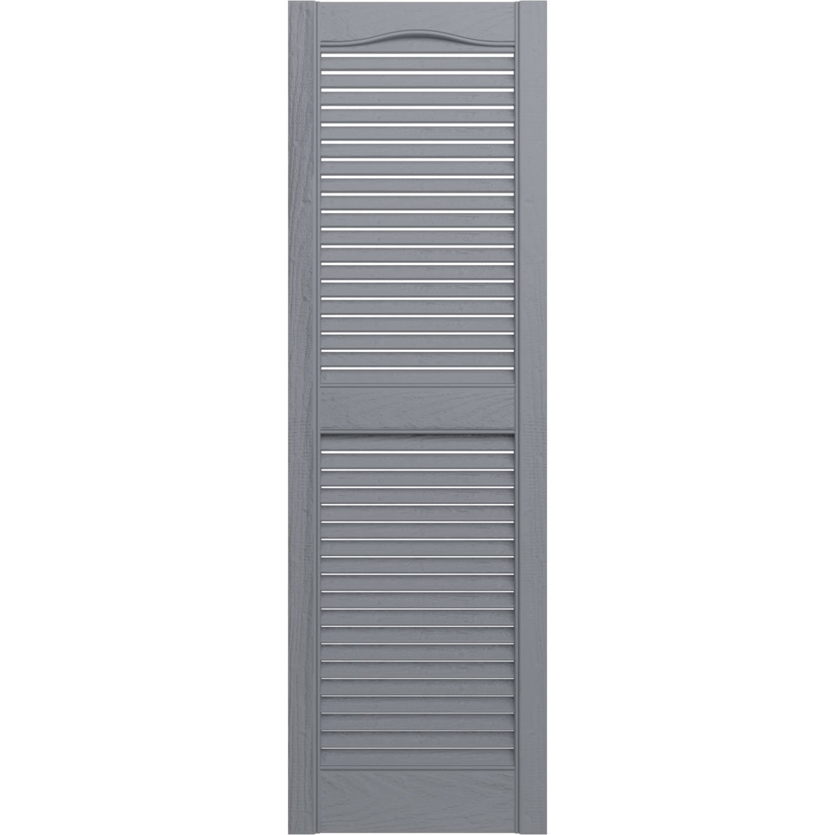 14 1/2"W X 67"H Mid-America Vinyl, Standard Size Cathedral Top Center Mullion, Open Louver Shutter, W/Installation Shutter-Lok'S & Matching Screws, 030 - Paintable