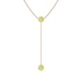 thumbnail image 1 of Angara Collier Péridot Naturel - Collier Style Lariat Péridot Rond 1.1 ct en Or Rose 14K pour Femmes, 1 of 8