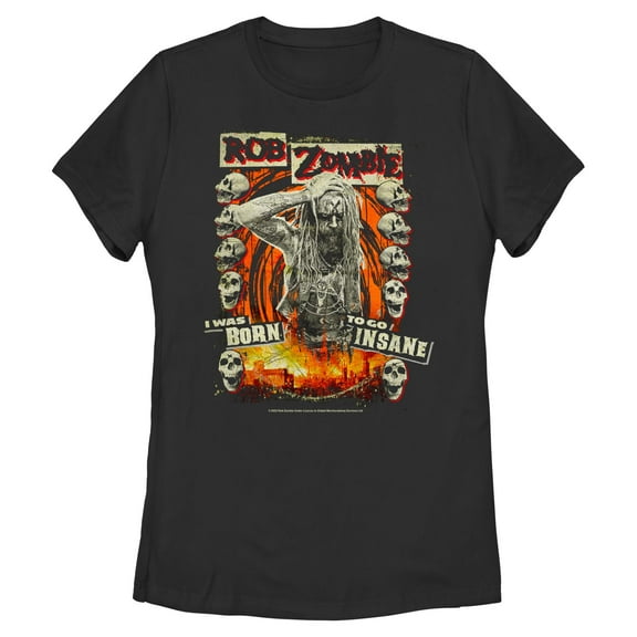 Womens Rob Zombie Born To Be Insane T Shirt