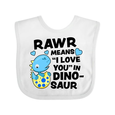 

Inktastic Rawr Means I Love You in Dinosaur Valentine Gift Baby Boy or Baby Girl Bib