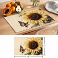 thumbnail image 6 of American Pastoral Sunflower Placemats Set of 6, Butterfly Retro Flower Non-Slip Place Mats Washable Table Mats for Kitchen Dining Table Decorations Indoor/Outdoor, 6 of 9