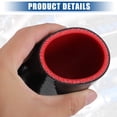 thumbnail image 6 of Unique Bargains 1 Set 51mm to 76mm 2.01" to 2.99" ID 90° Elbow Coupler Silicone Hose 4-Ply with 2 Pcs Clamps Black Red, 6 of 6