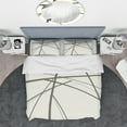 thumbnail image 3 of Designart 'minimalist black and white III' Geometric Duvet Cover Set, 3 of 4