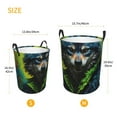 thumbnail image 2 of Lsque Realistic Style Wolf Warrior pattern Laundry Hamper Basket, Tall Woven Rope Hamper Basket for Clothes, Lightweight Storage Basket, Collapsible Waterproof-Medium, 2 of 8