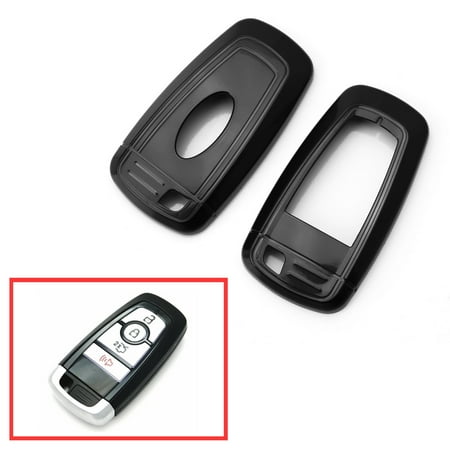 Ijdmtoy Glossy Metallic Black Exact Fit Key Fob Shell Cover For 2017 Ijdmtoy Glossy Metallic Black Exact Fit Key Fob Shell Cover For 2017 Up Ford Edge