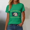 thumbnail image 6 of mgoYE USA Flag T Shirt Women Womens 250 Years of Freedom 1776 2026 American Flag 4 July Vintage O-Neck T-Shirt(Green,M), 6 of 8