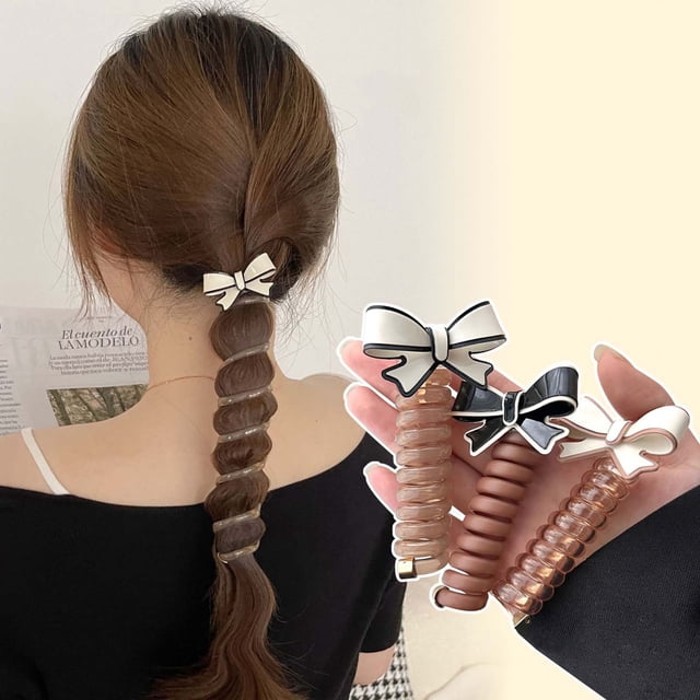 Cinta de moño con lazo - cuerda elástica de poliéster para mujer, accesorios para el pelo bonitos