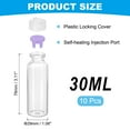 thumbnail image 2 of Uxcell 10Pcs Clear Glass Sample Vials, Small Liquid Bottles Purple 30ml, 2 of 7