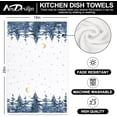 thumbnail image 2 of 2 Pack Winter Kitchen Towel Watercolor Blue Forest Reindeer Snowflake Dish Towel Christmas Hand Drying Tea Towel for Cooking Baking Cleaning Wiping, 18 x 26 Inch, 2 of 6