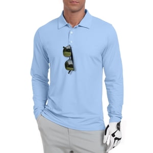 GIRUNS Men's Long Sleeve Golf Polo UPF 50+
