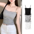 thumbnail image 2 of PFRNLF Women's Double Lined Basic Tank Top Adjustable Spaghetti Straps Sleeveless Camisole Shirts, 2 of 9