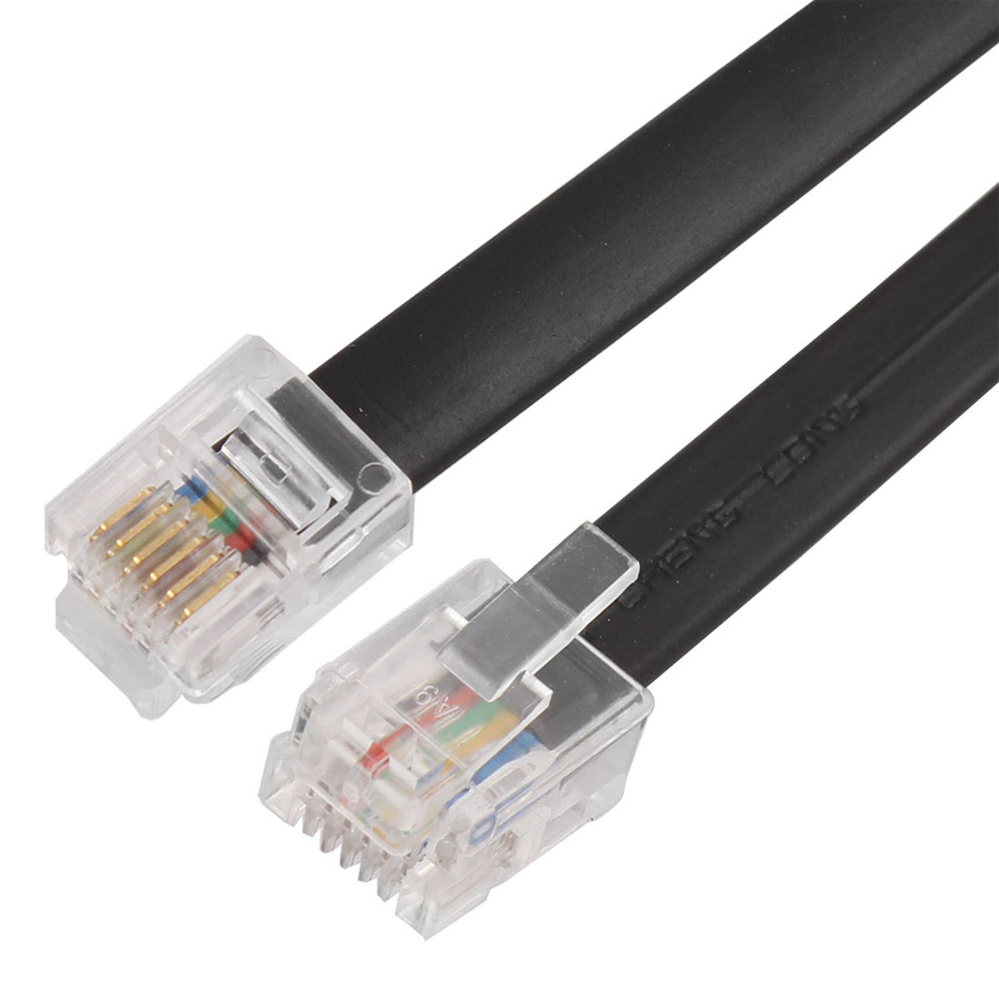 Unique Bargains RJ12 to RJ12 6P6C Cable 8.5Ft Male to Male Telephone Flat Extension Cord