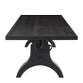thumbnail image 4 of 96" Crank Height Adjustable Rectangle Dining and Conference Table, Black, 4 of 10