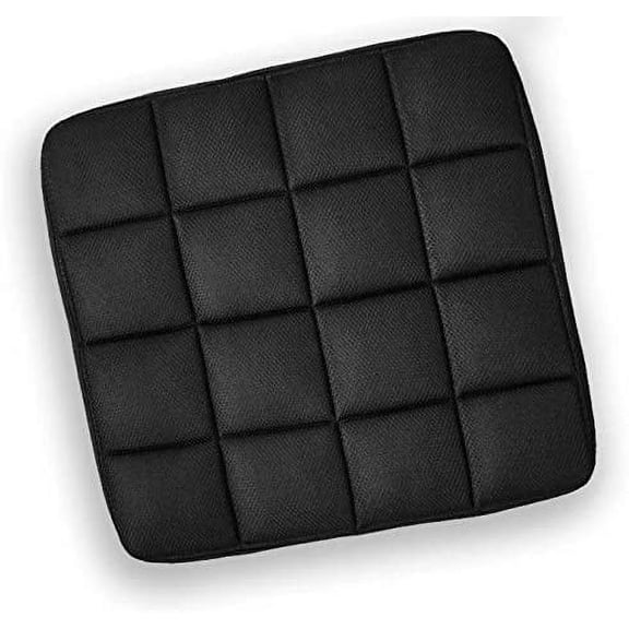 Bamboo Charcoal Breathable Seat Cushion Pad Mat for Office Car (Black)