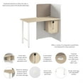 thumbnail image 6 of Hustle 48-inch Office Cubicle Desk with Storage in White/Elm - Engineered Wood, 6 of 7