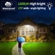 thumbnail image 2 of intelamp Luces solares para exteriores 3 cabezales Luces con sensor de movimiento con sensores duales IP65 Luces de inundación solares LED impermeables Luces de pared para exteriores 270, 2 of 6