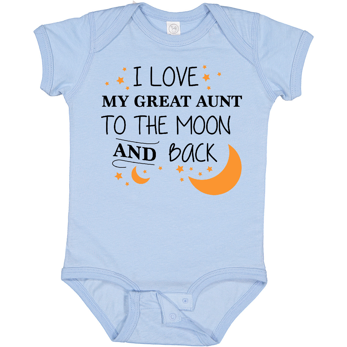 Inktastic I Love My Great Aunt to the Moon and Back Boys or Girls Baby Bodysuit
