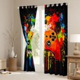 thumbnail image 3 of Homewish Female Men Women Video Game Blackout Curtains Set of 2 (52x84 Each),Graffiti Splash Window Curtains,Abstract Gradient Gamepads Curtains and Drapes,Ultra Soft Home Decor, 3 of 6